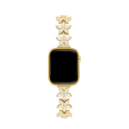 Bauhinia Bloom Stainless Steel Link Watch Band for Apple Watch