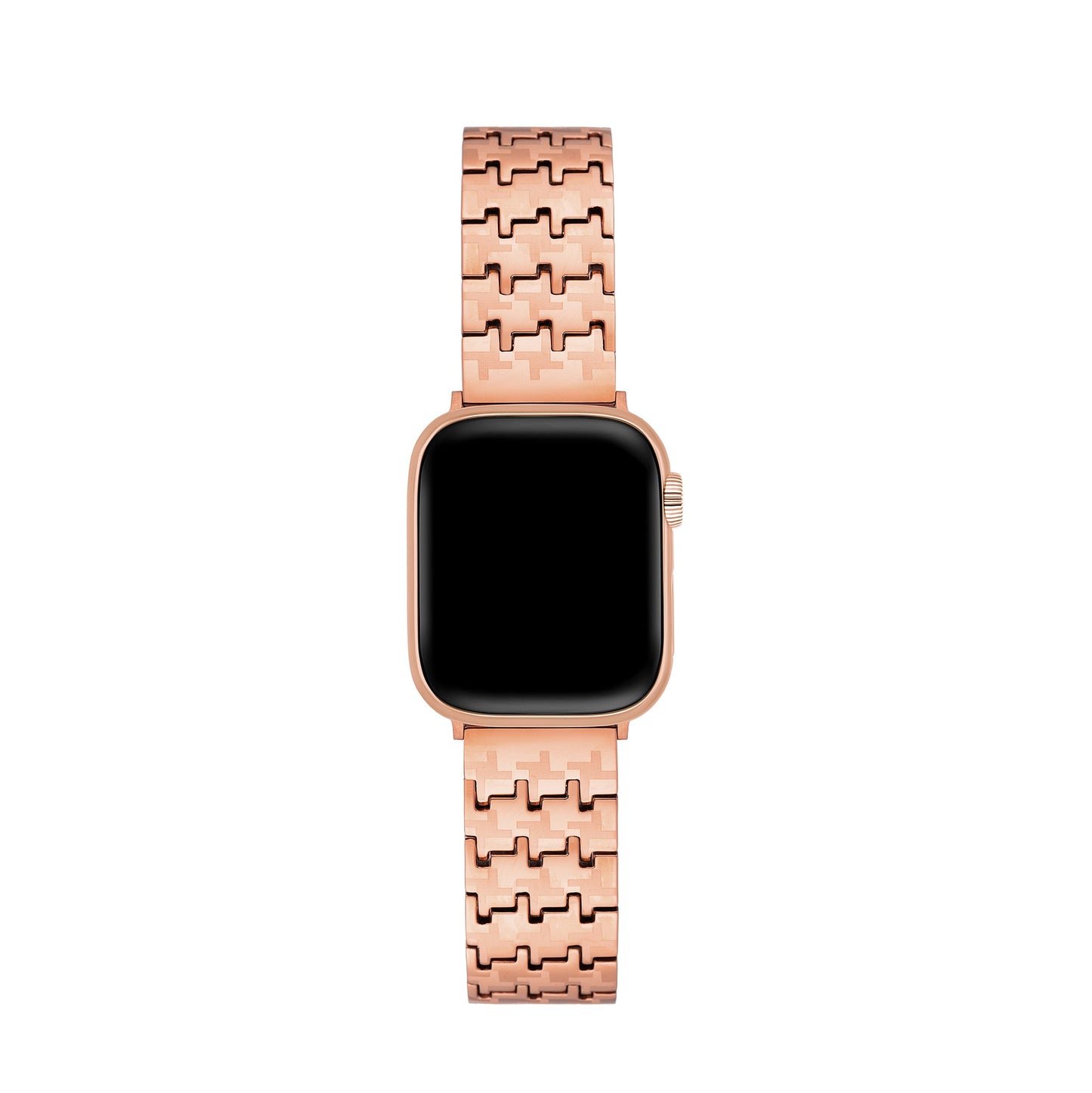 Premium Stainless Steel Houndstooth Pattern Watch Band