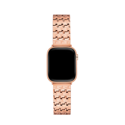 Premium Stainless Steel Houndstooth Pattern Watch Band
