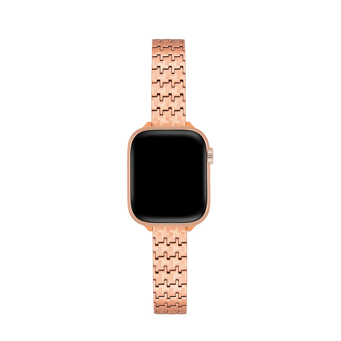 Premium Stainless Steel Houndstooth Pattern Watch Band