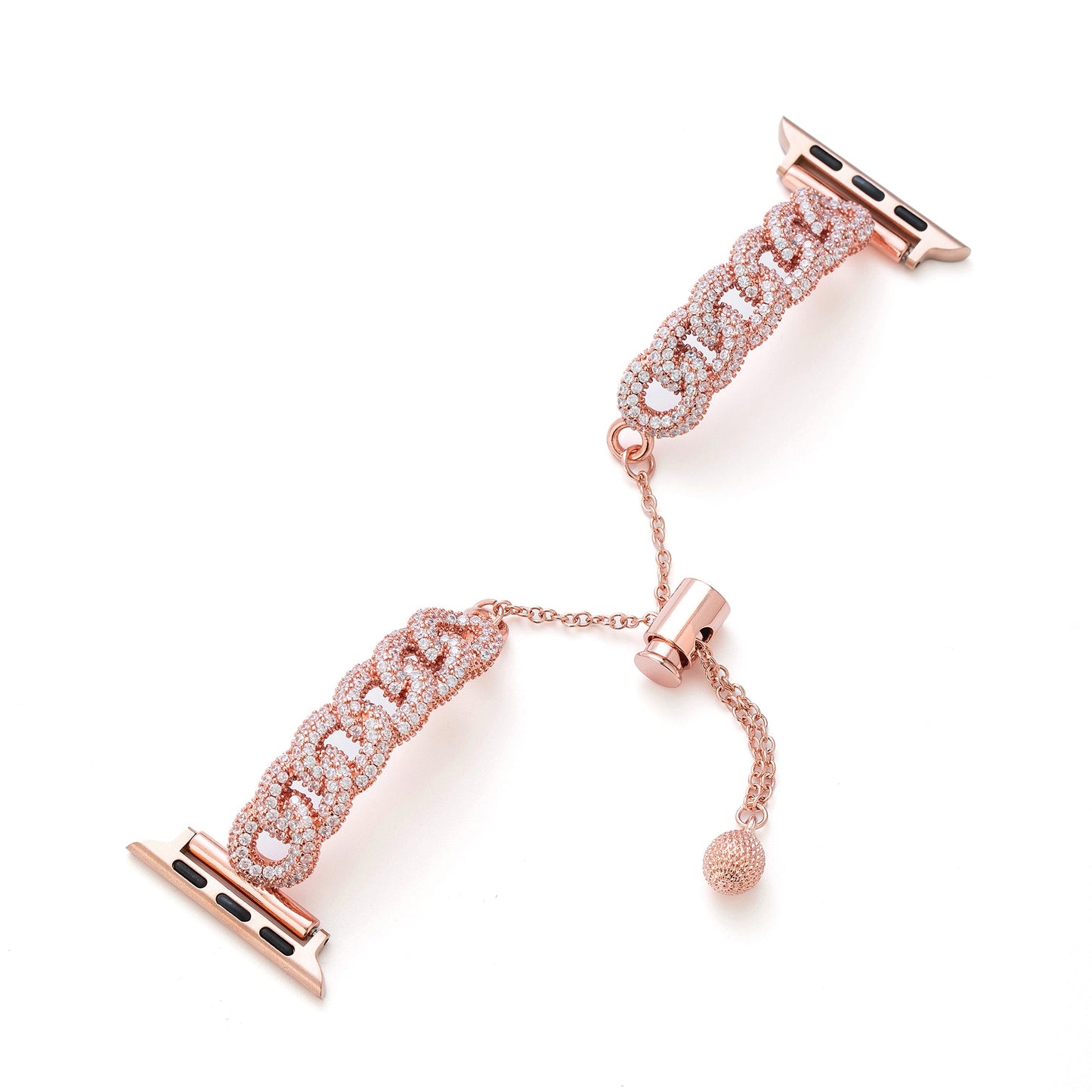Copper Zircon Chain Watch Band for Apple Watch – Sleek, Elegant & Durable