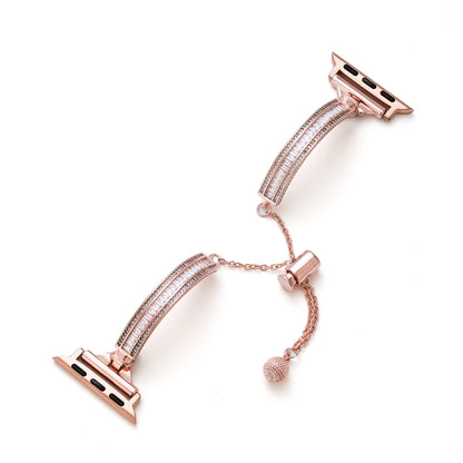 Radiant Zircon-Cut Copper Watch Band