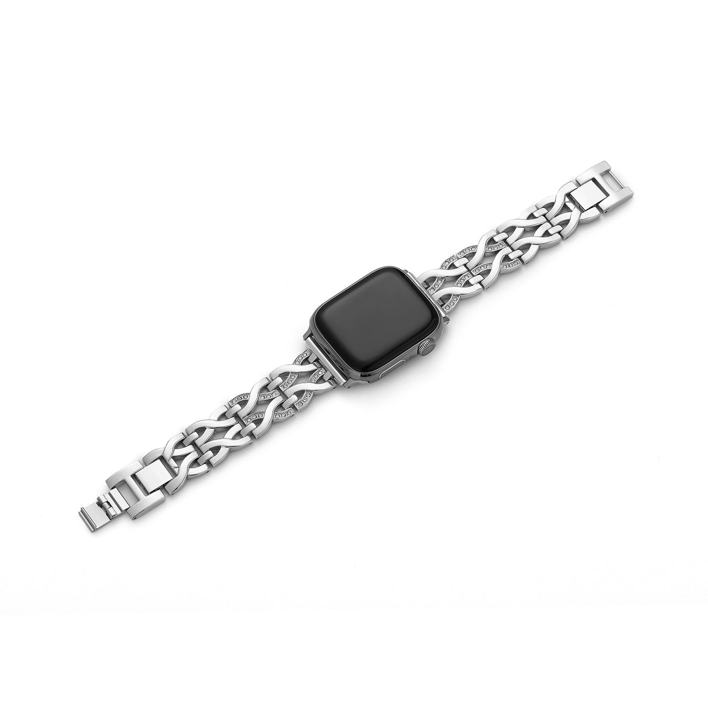 Double-Twist Metal Watch Band for Apple Watch — Sleek Stainless Steel Strap