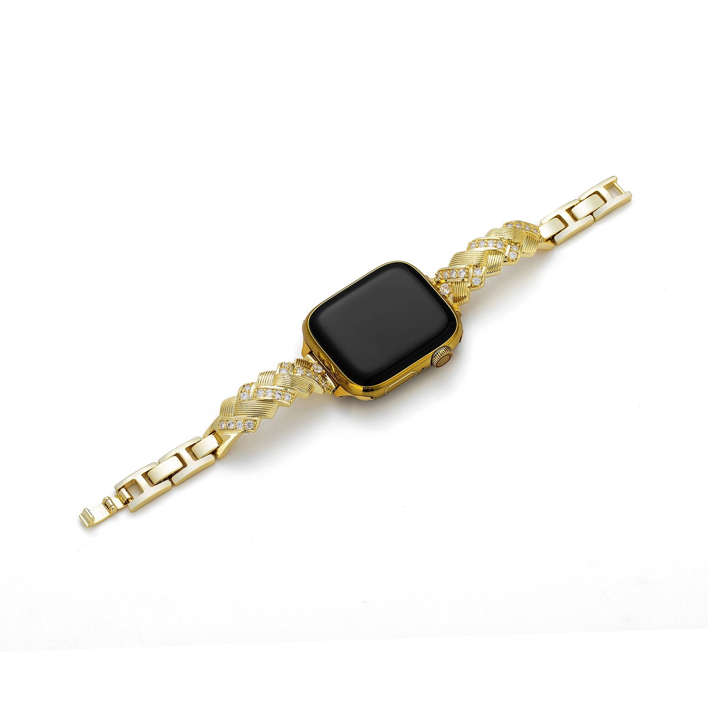 Gleaming Braided Stainless Steel Watch Band for Apple Watch