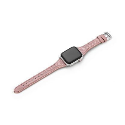 Heart-Stitched Leather Watch Band for Apple Watch