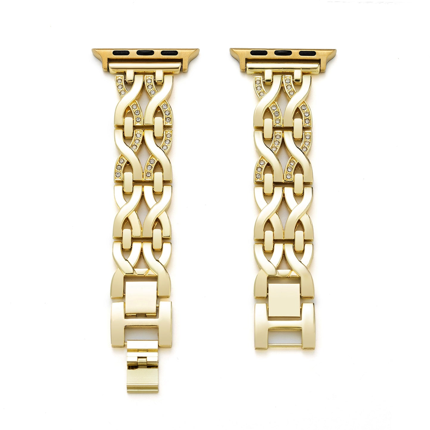 Double-Twist Metal Watch Band for Apple Watch — Sleek Stainless Steel Strap