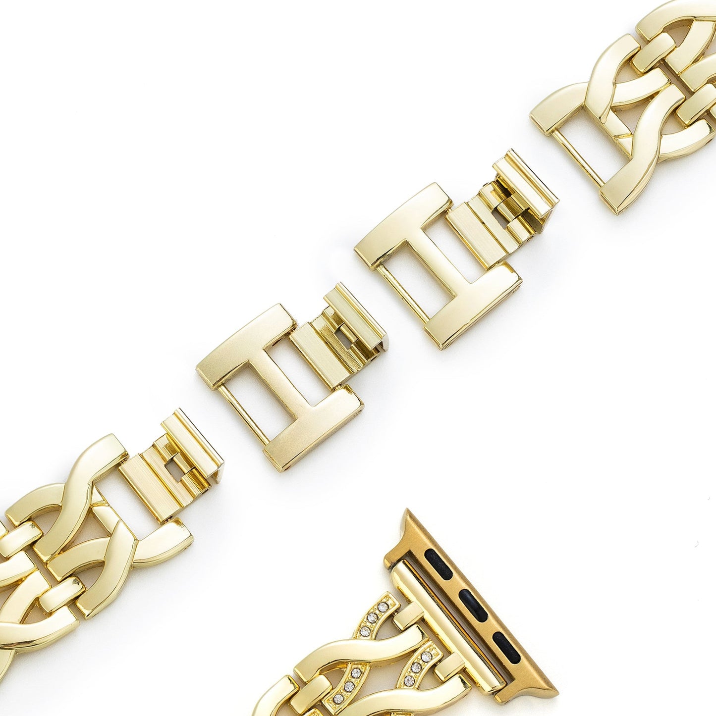 Double-Twist Metal Watch Band for Apple Watch — Sleek Stainless Steel Strap