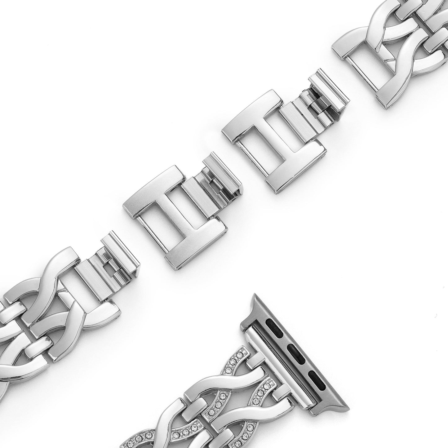 Double-Twist Metal Watch Band for Apple Watch — Sleek Stainless Steel Strap