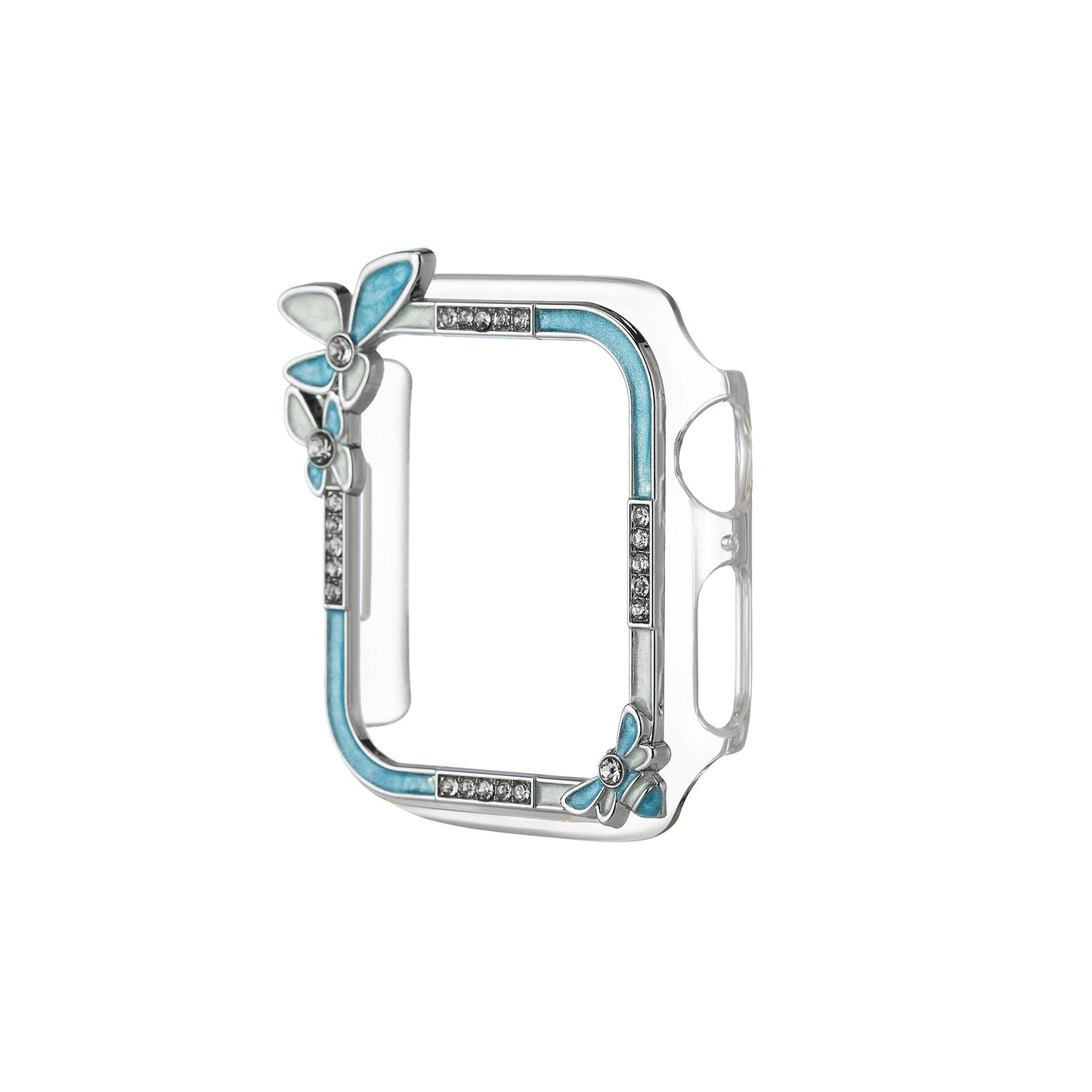 Butterfly Rhinestone Half-Wrap Watch Case - Sparkling, Elegant Protection