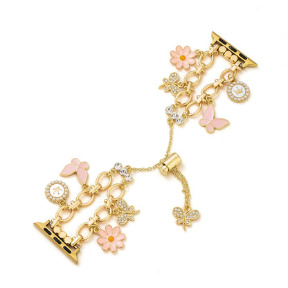 Sunflower Pendant Apple Watch Band - Delicate Floral Jewelry Strap