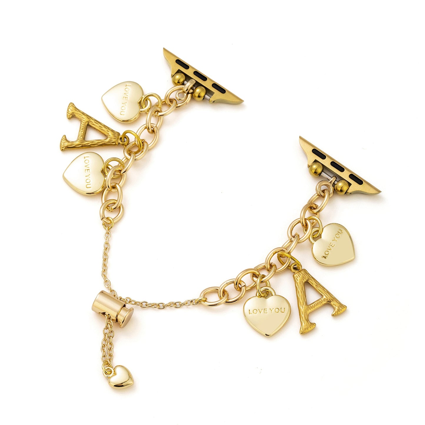 Love Letter Pendant Metal Watch Band for Apple Watch – Elegant, Romantic Accessory