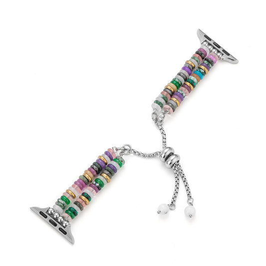 Rainbow Natural Stone Watch Band for Apple Watch – Elegant Marble-Style Accessory