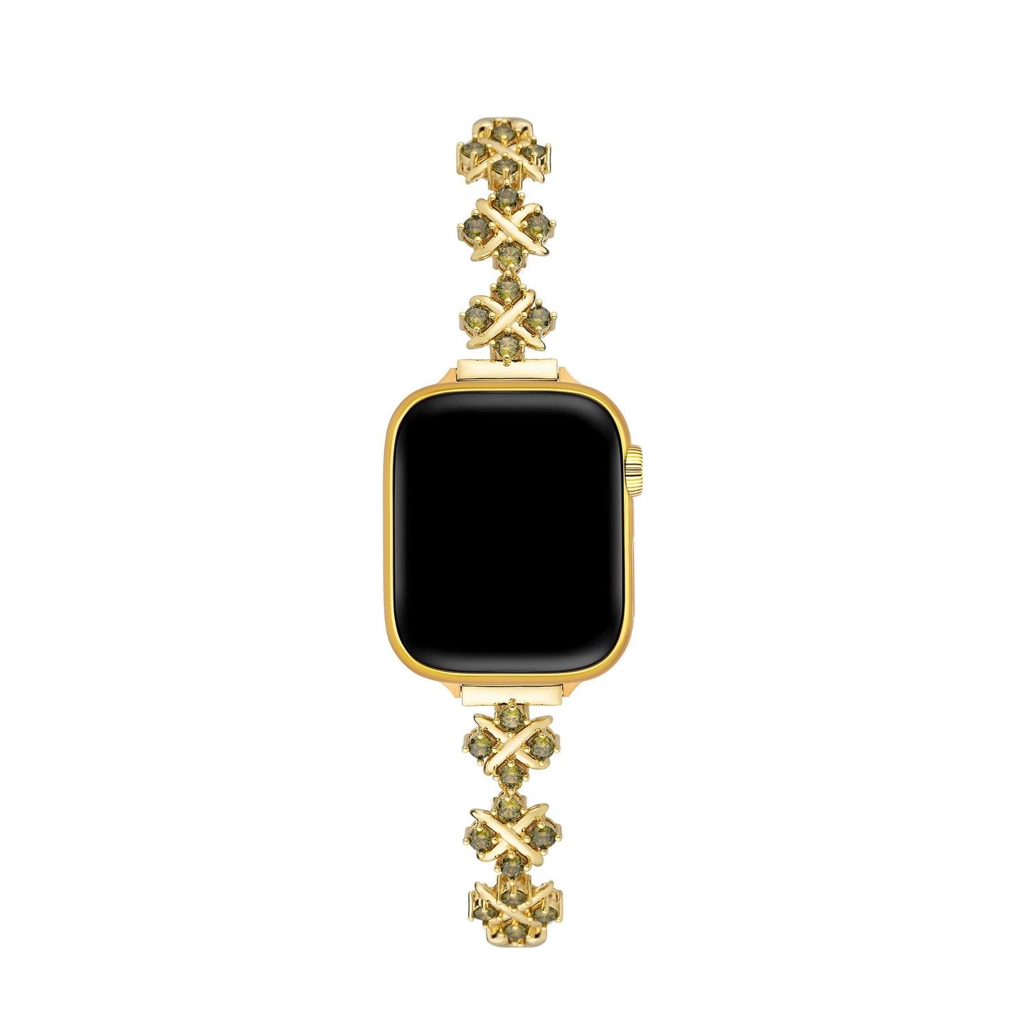 Copper Zircon Petals Watch Band