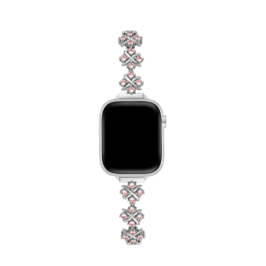 Copper Zircon Petals Watch Band