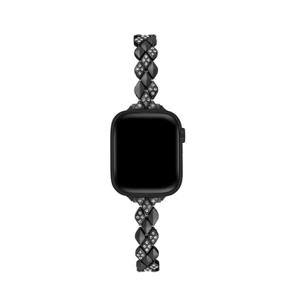 Luxurious Diamond-Accented Metal Watch Band