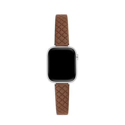 Luxurious Quilted Leather Apple Watch Band – Elegant & Durable