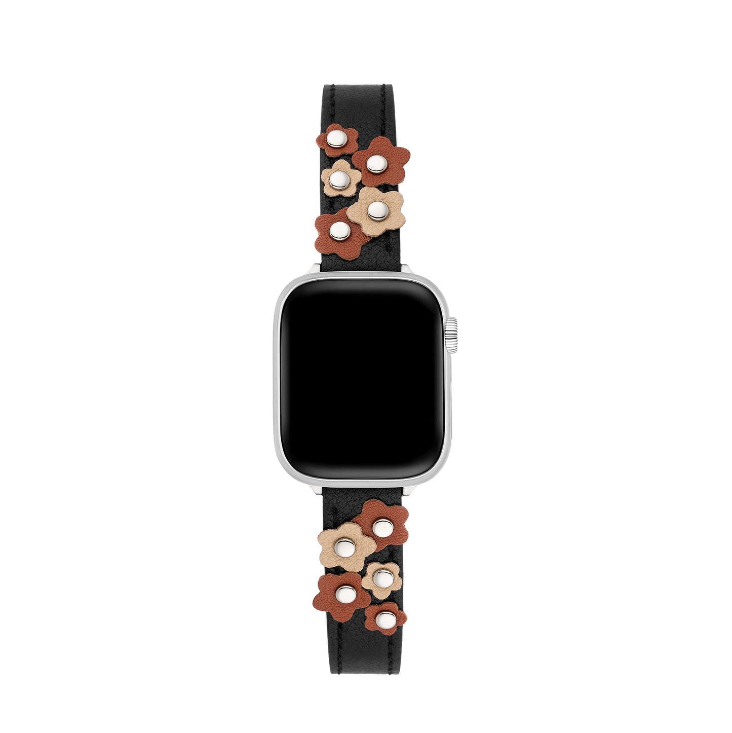 Garden Blooms Leather Band for Apple Watch - Elegant Floral-Patterned Strap