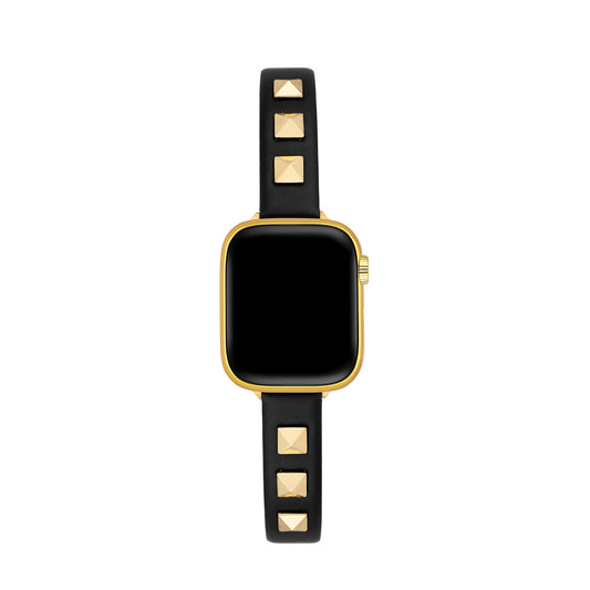Chic Rivet-Studded Leather Band for Apple Watch - Sleek, Durable Style