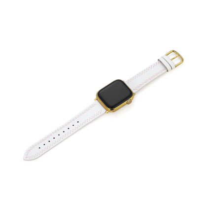Unisex Leather Band with Stitching Detail for Apple Watch