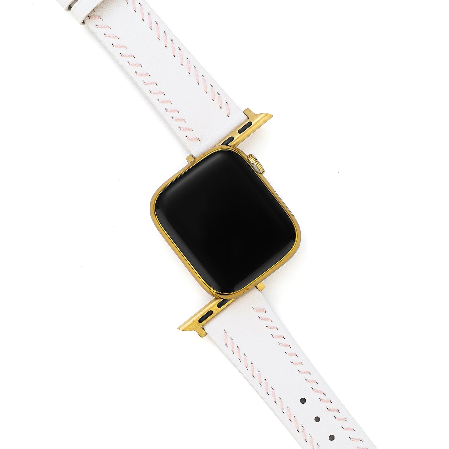 Unisex Leather Band with Stitching Detail for Apple Watch