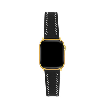 Unisex Leather Band with Stitching Detail for Apple Watch