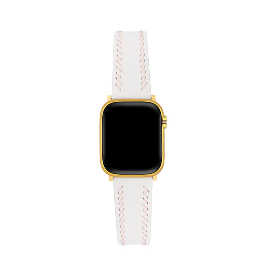 Unisex Leather Band with Stitching Detail for Apple Watch