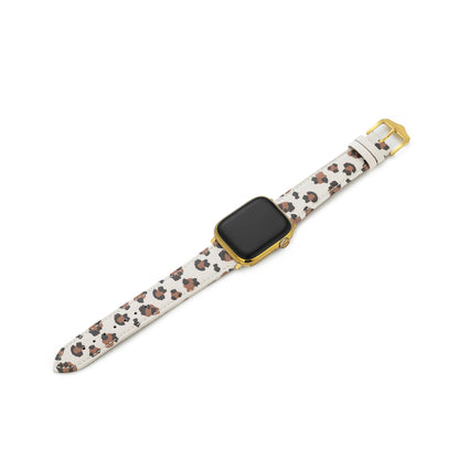 Leopard Print Leather Watch Band for Apple Watch - Premium Leather Strap