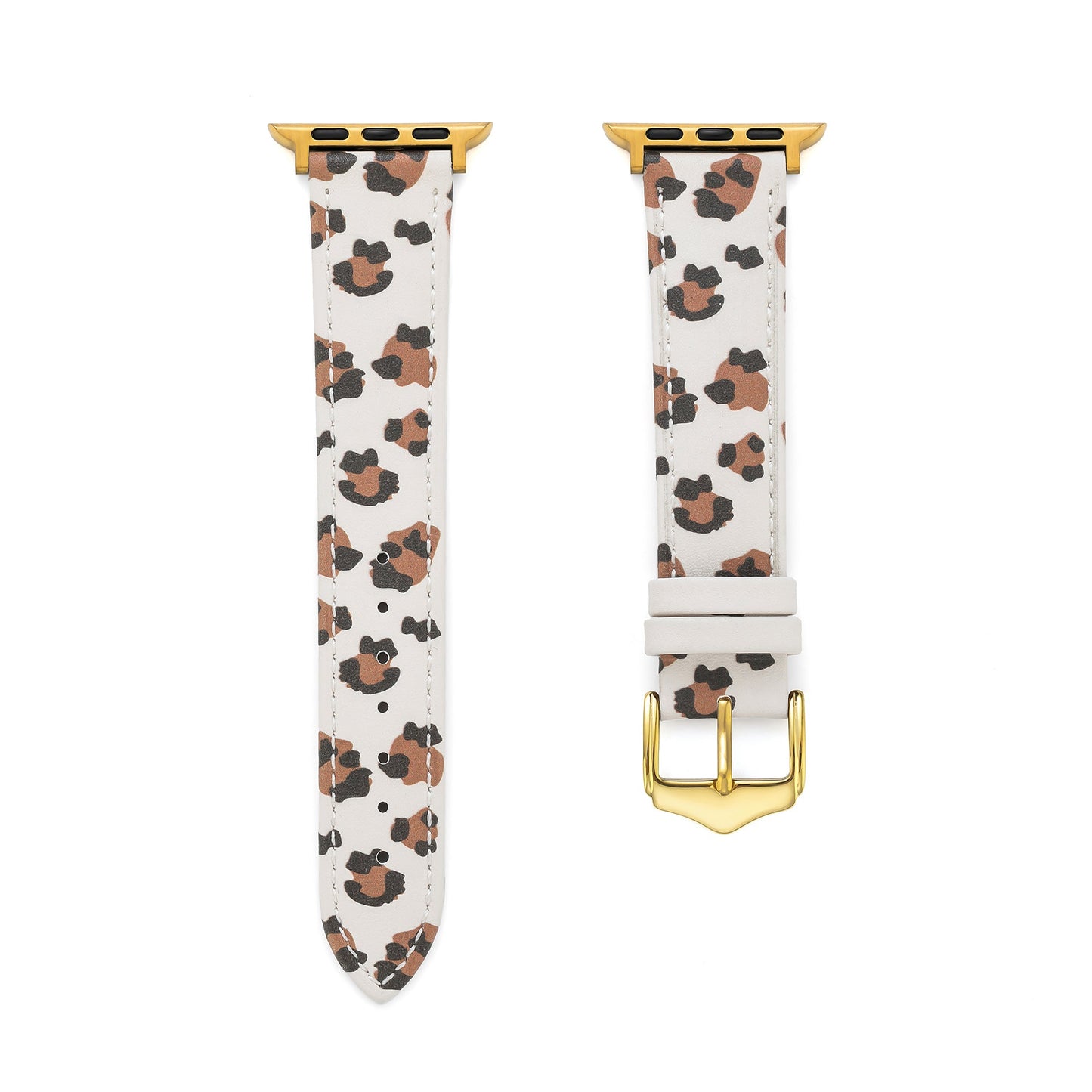Leopard Print Leather Watch Band for Apple Watch - Premium Leather Strap