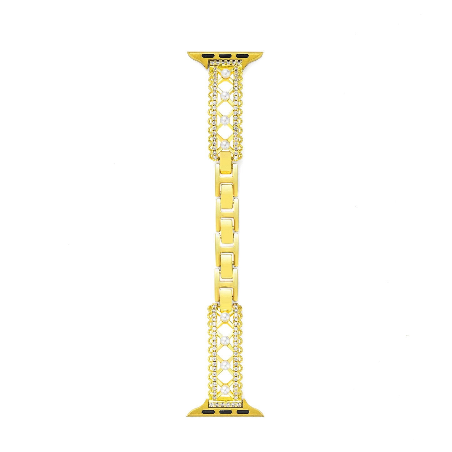 Pearl-Accented Lace-Inspired Apple Watch Band