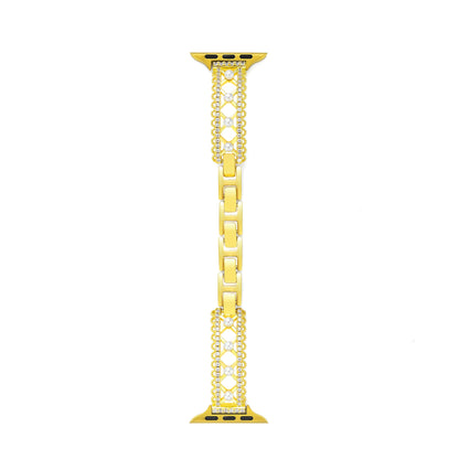 Pearl-Accented Lace-Inspired Apple Watch Band