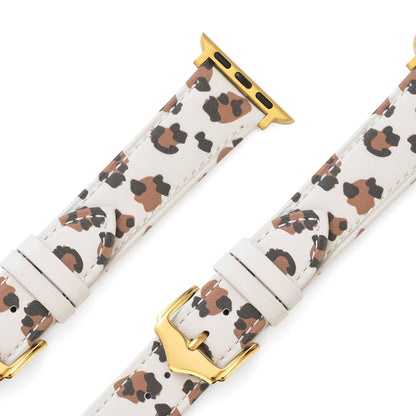 Leopard Print Leather Watch Band for Apple Watch - Premium Leather Strap