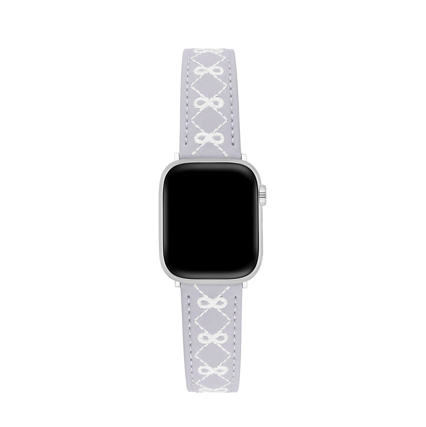 Stylish Embroidered Bow Leather Watch Band for Apple Watch