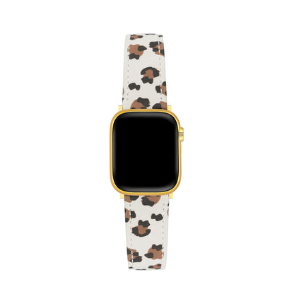 Leopard Print Leather Watch Band for Apple Watch - Premium Leather Strap