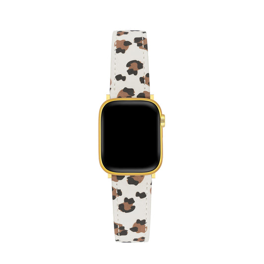 Leopard Print Leather Watch Band for Apple Watch - Premium Leather Strap