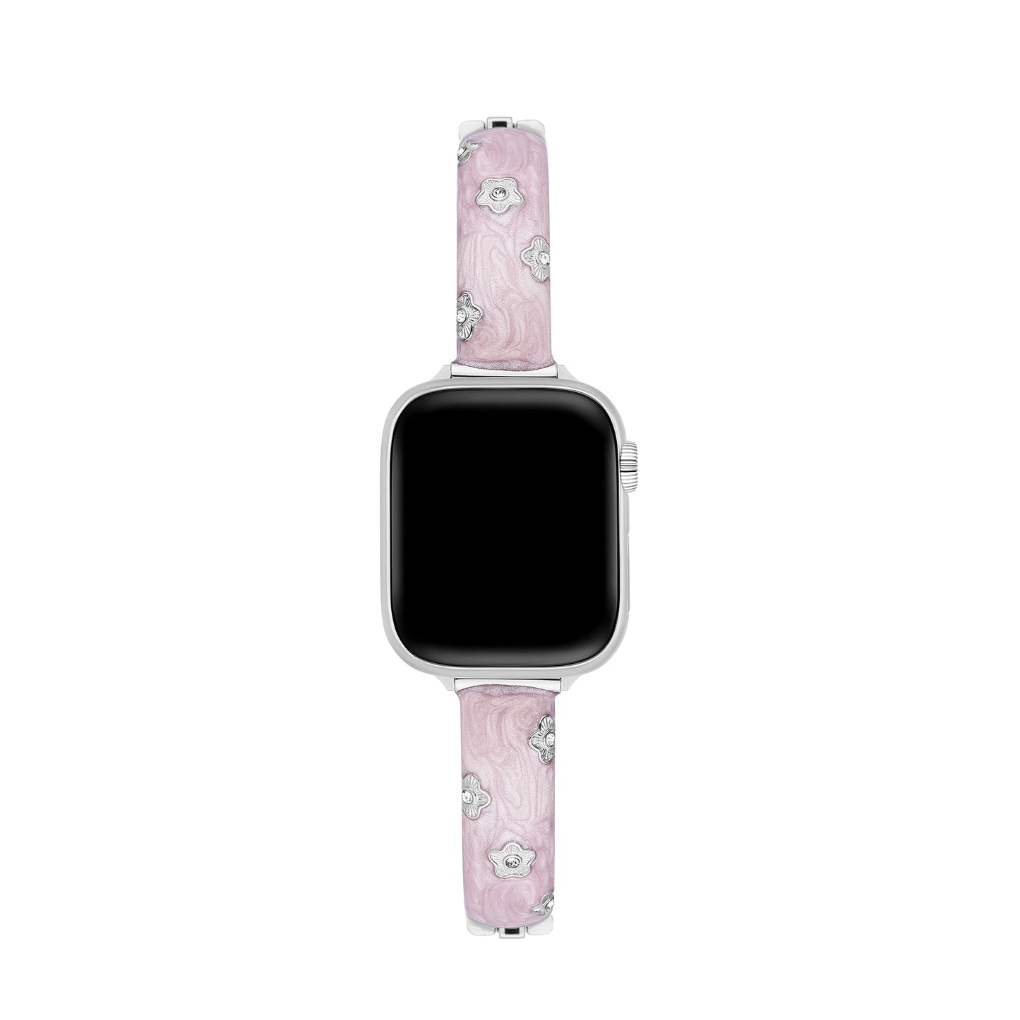 Elegant Floral Metal Band for Apple Watch – Stainless Steel Wrist Strap