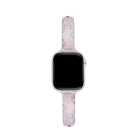 Elegant Floral Metal Band for Apple Watch – Stainless Steel Wrist Strap