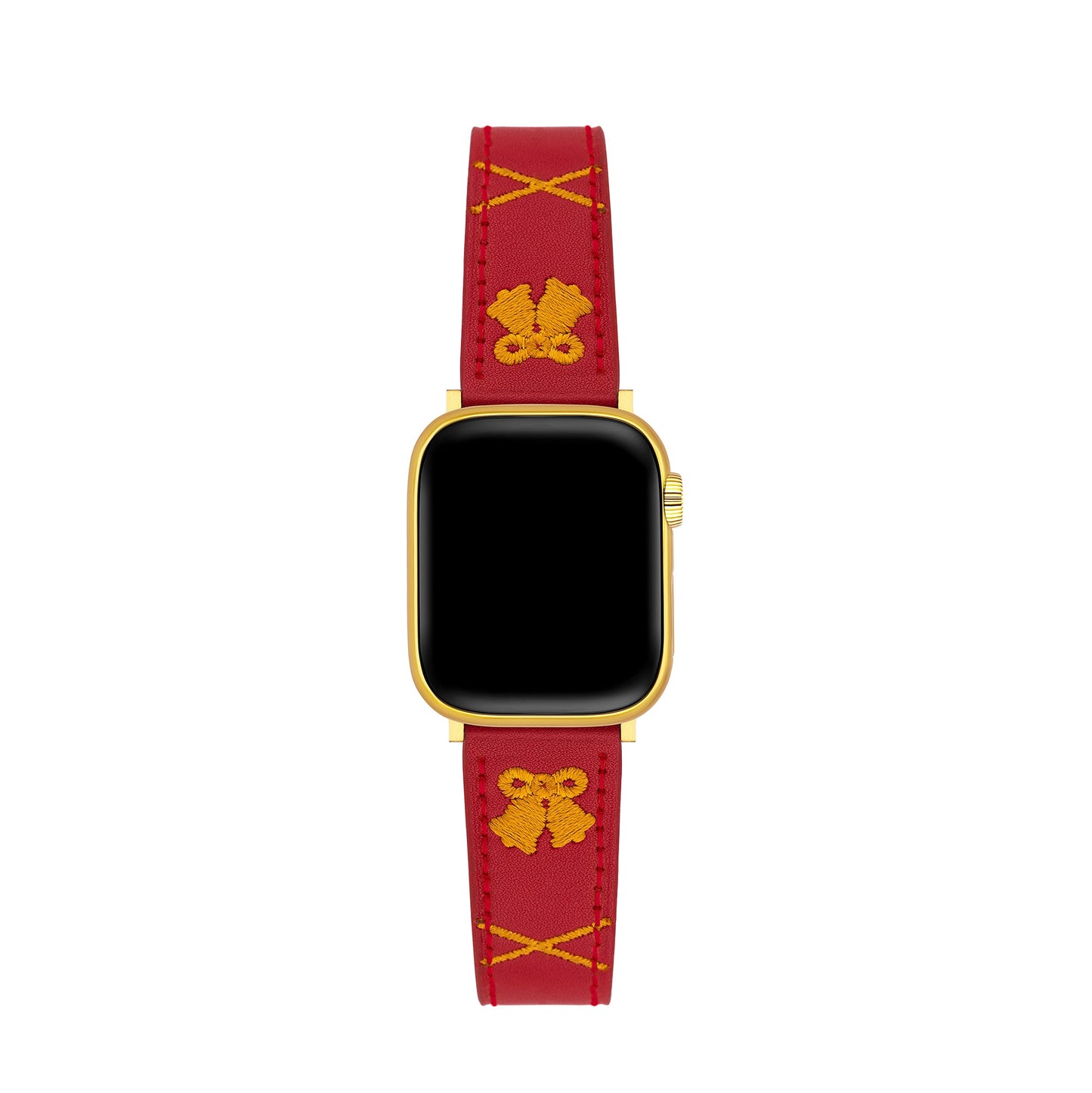 Festive Christmas Bell Embroidered Apple Watch Band