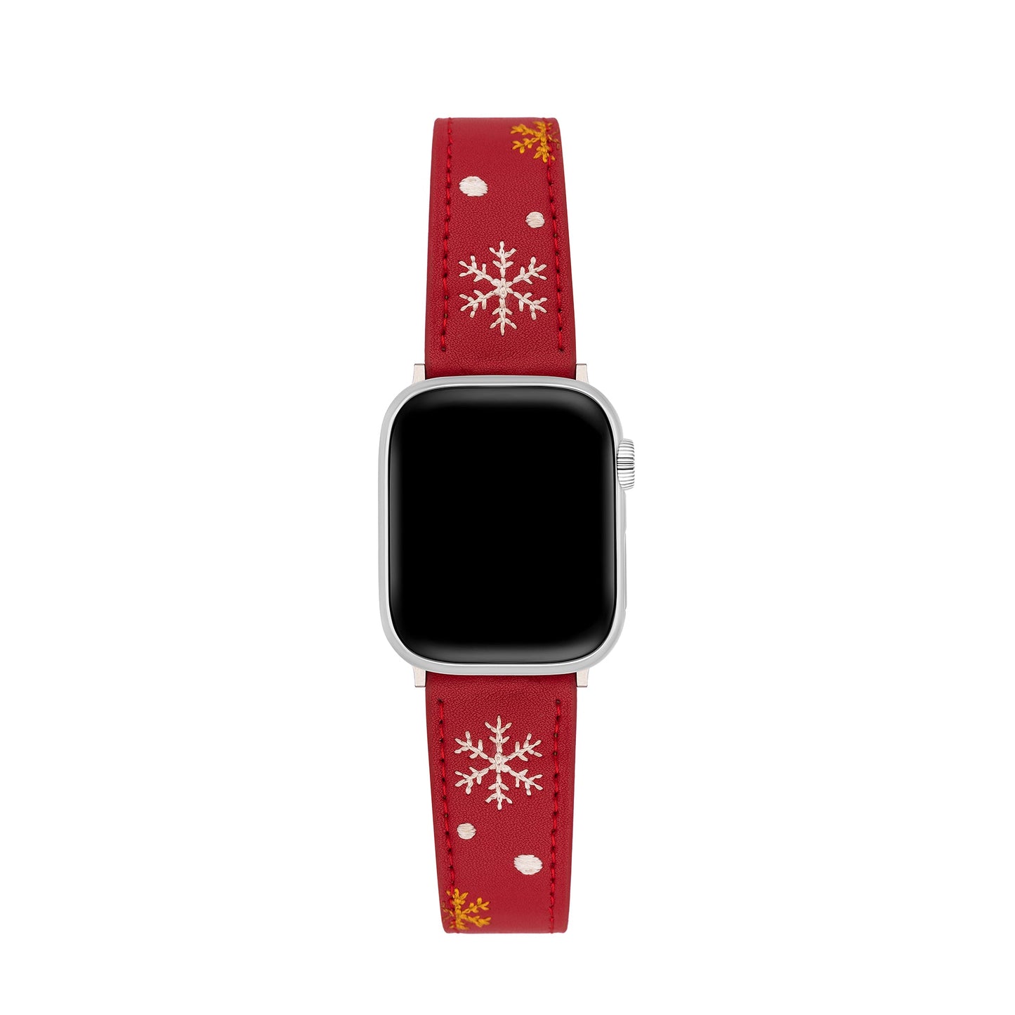 Festive Christmas Snowflake Embroidered Apple Watch Band