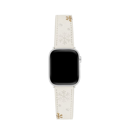 Festive Christmas Snowflake Embroidered Apple Watch Band