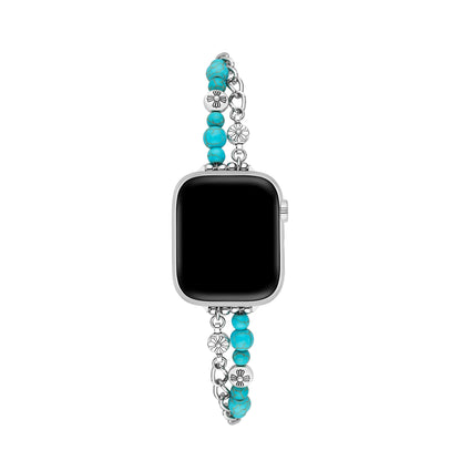 Turquoise Beaded Apple Watch Band – Chic, Handmade Strap