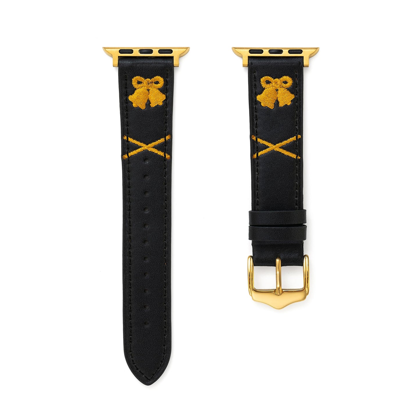 Festive Christmas Bell Embroidered Apple Watch Band