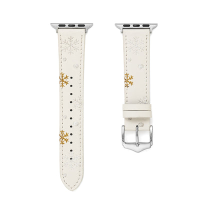 Festive Christmas Snowflake Embroidered Apple Watch Band