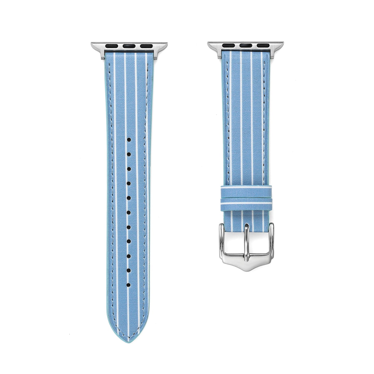 Premium Striped Leather Strap for Apple Watch