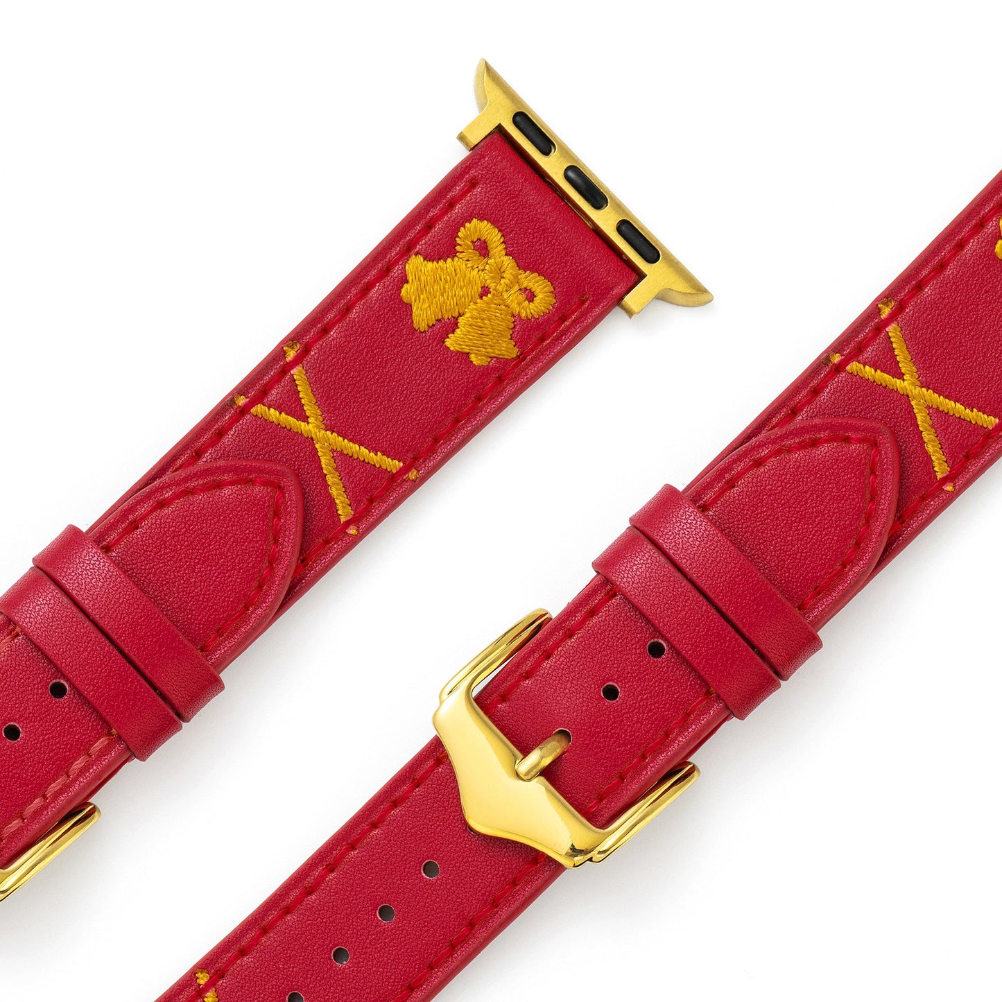 Festive Christmas Bell Embroidered Apple Watch Band