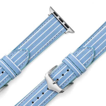 Premium Striped Leather Strap for Apple Watch