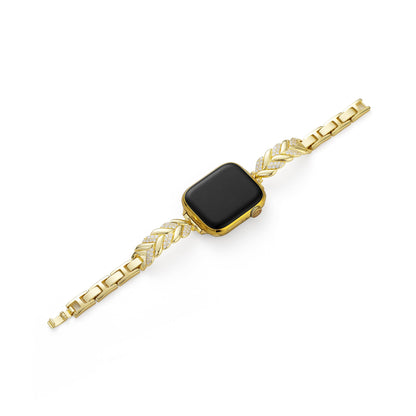 Premium Zircon Braided Copper Watch Band for Apple Watch