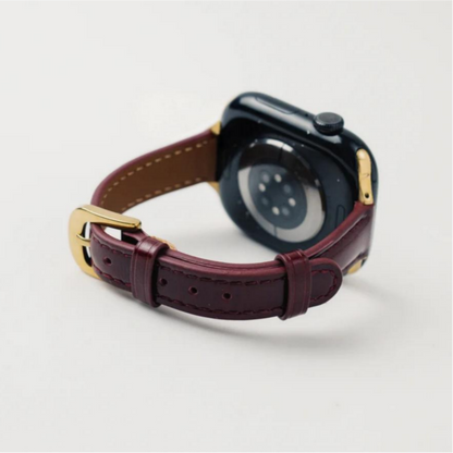 Retro-Inspired Leather Strap for Apple Watch