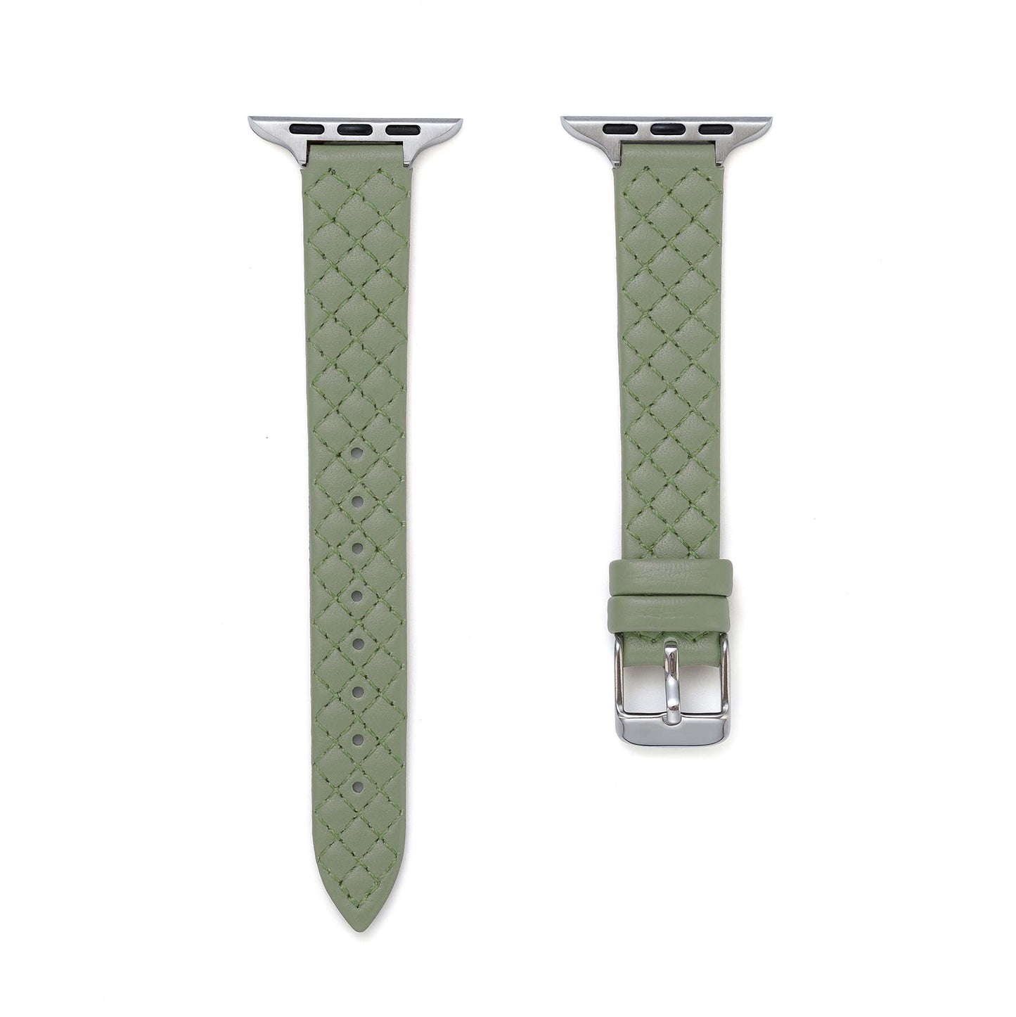 Luxurious Quilted Leather Apple Watch Band – Elegant & Durable