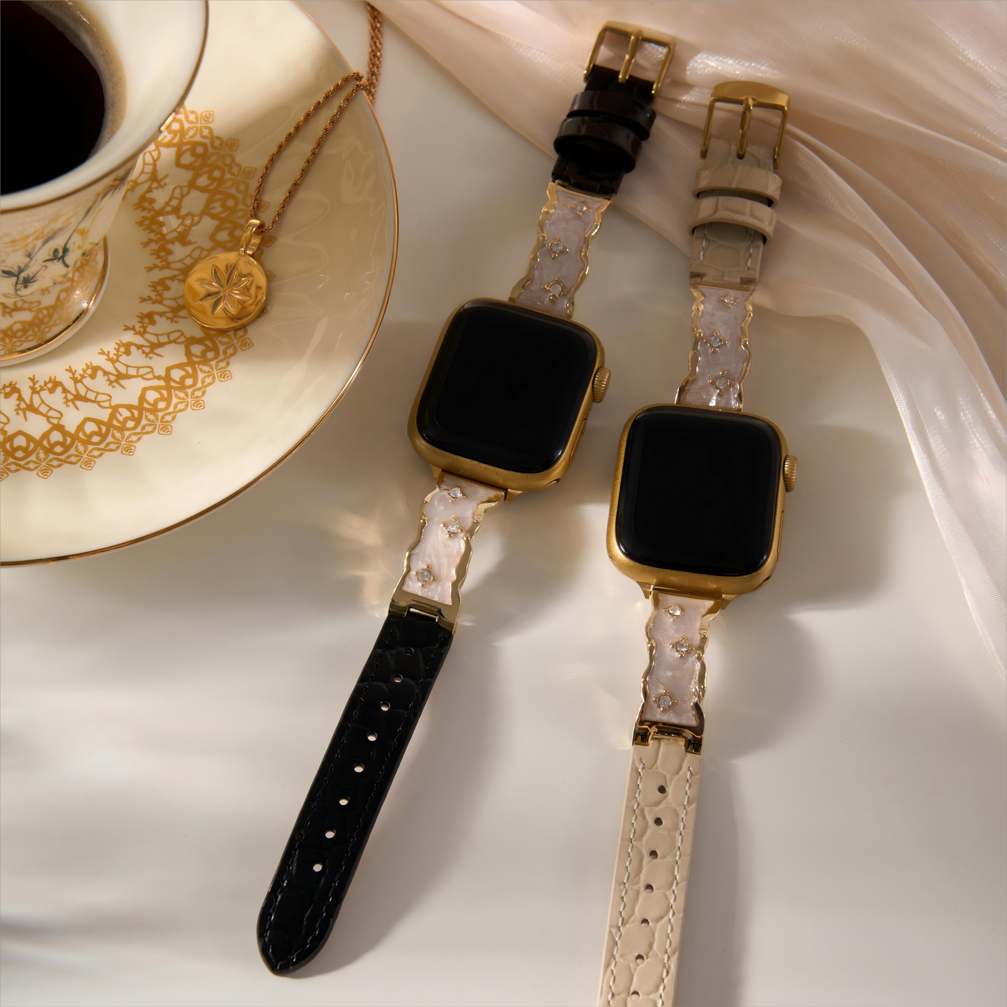 Celestial Leather Strap for Apple Watch – Premium, All-Day Comfort