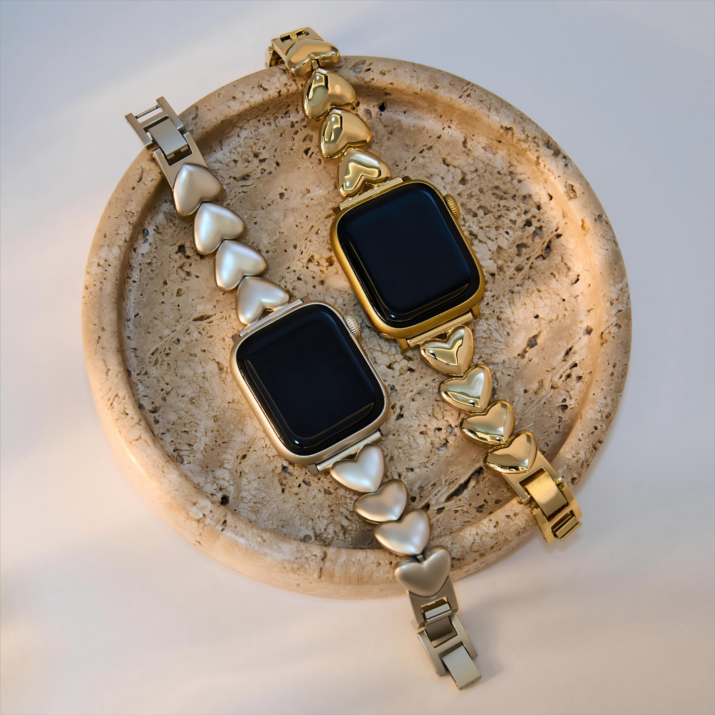 Sleek Polished Love Metal Band for Apple Watch